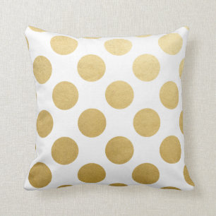 Almofada Travesseiro Dourado das bolinhas