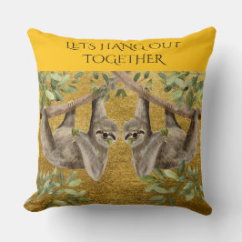 Almofada Travesseiro Dourado - Design de Preguiça 