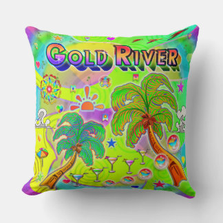 Almofada Travesseiro Dourado do foco da mente do rio