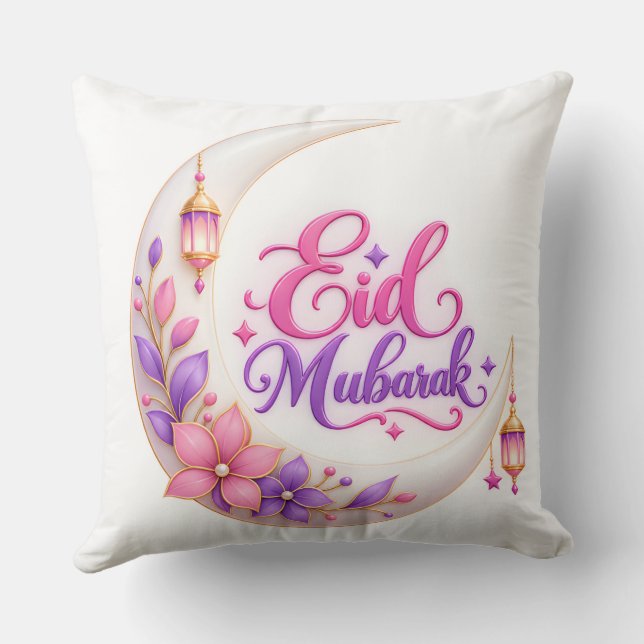 Almofada Travesseiro Eid Mubarak  (Verso)