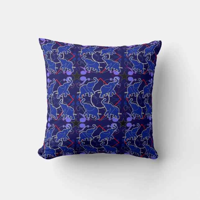 Almofada Travesseiro Elefante Blue Bandana (Frente)