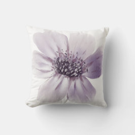 Almofada Travesseiro Elegante de Flores de Aquarela Roxa Ma