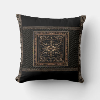 Almofada Travesseiro Elegante preto e bronze
