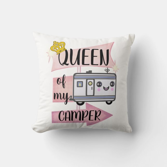 Almofada Travesseiro engraçado de acampamento do estilo de (Frente)