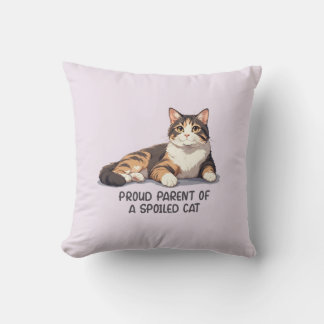 Almofada Travesseiro Engraçado de Gato - Orgulhoso Pai de u