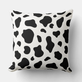 Almofada Travesseiro Estampa Vaca Preto e Branco Decorativo