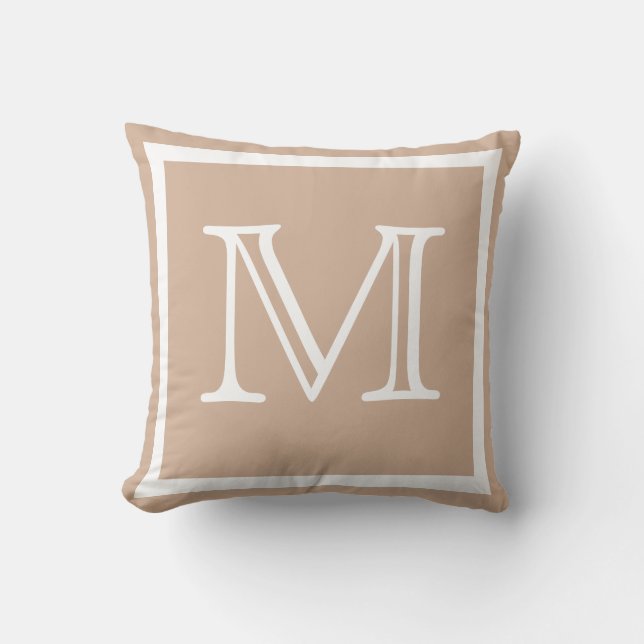 Almofada TRAVESSEIRO esticado de cor sólida MONOGRAM (Frente)
