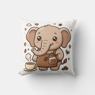 Almofada Travesseiro Estilo Kawaii de Elefante Bonito com A