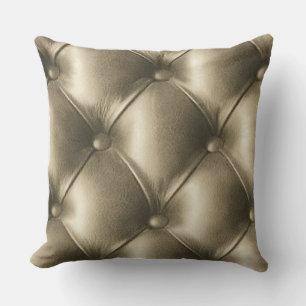Almofada Travesseiro estofado do couro do falso impressão
