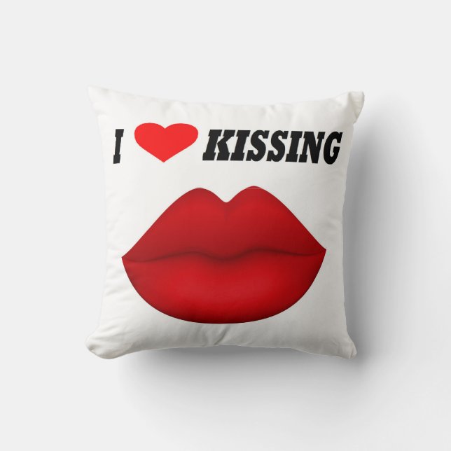 Almofada Travesseiro Eu Adoro Beijar (Frente)