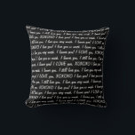 Almofada travesseiro "EU TE AMO"<br><div class="desc">Uma almofada bonita e tendenciosa que diz que te amo e o xoxo,  num fundo negro.</div>