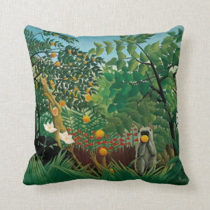 Almofada Travesseiro exótico da paisagem de Henri Rousseau
