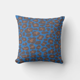 Almofada Travesseiro Exterior com Estampa de Leopardo Azul