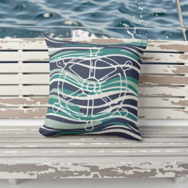 Almofada Travesseiro exterior da roda náutica - Marinho cos