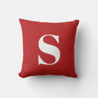 Travesseiro Exterior Vermelho Escarlate Inicialmen