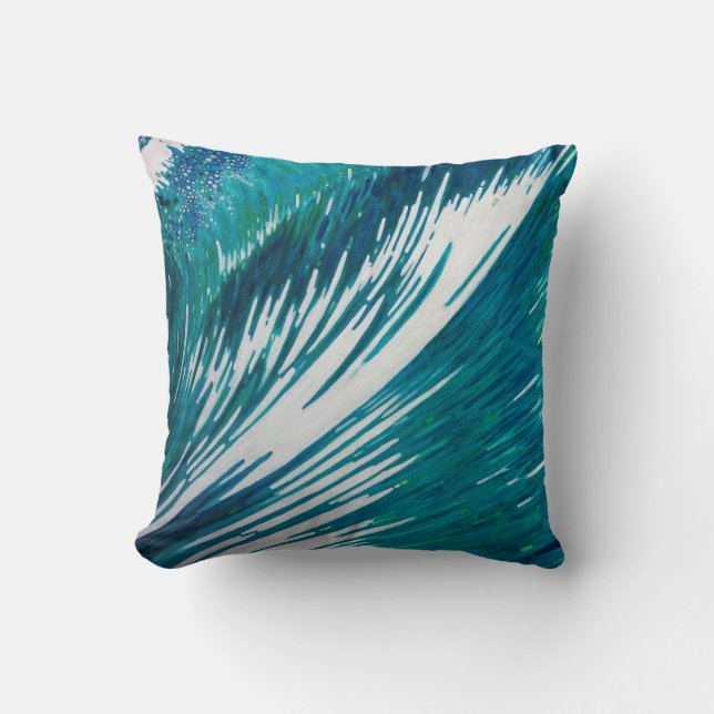 Almofada Travesseiro fabuloso da decoração da onda; Muitos (Frente)