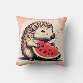 Almofada Travesseiro Feliz Hedgehog Watermelon Delight