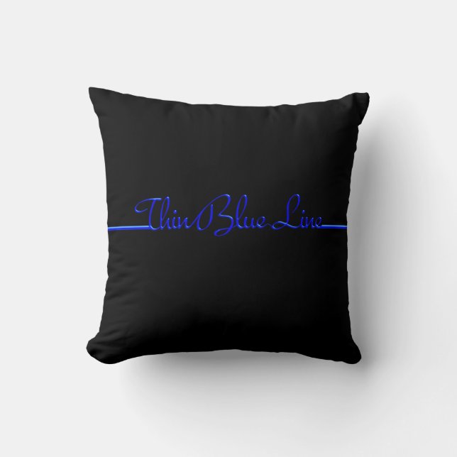 Almofada Travesseiro fino de linha azul (Frente)