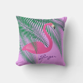 Almofada Travesseiro Flamingo, rosa e roxo, de Ginger