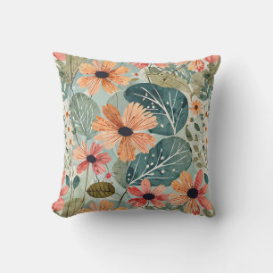 Almofada Travesseiro Floral ao Ar Livre Inspirado nos Anos