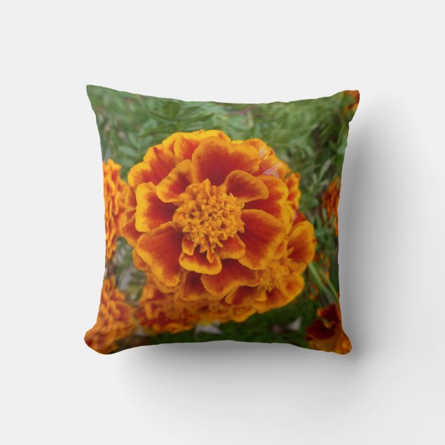 Almofada Travesseiro Floral com Imagem de Marigold (Frente)