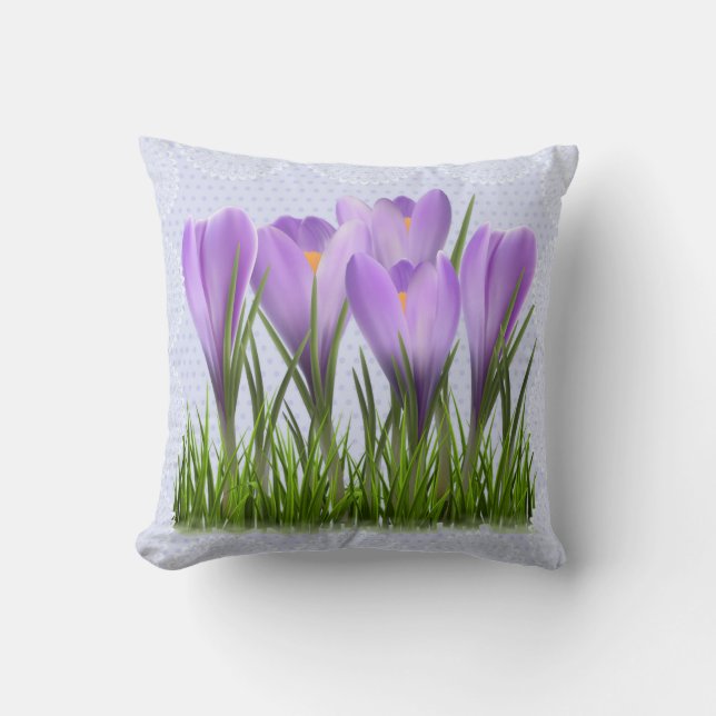 Almofada Travesseiro floral Crocus (Frente)