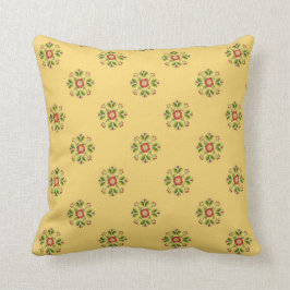 Almofada Travesseiro floral do impressão de Tole - amarelo