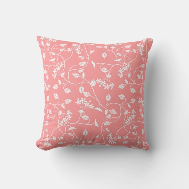 Almofada Travesseiro Floral Dusty Pink Vintage (Frente)