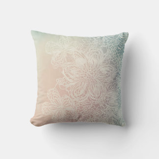 Almofada Travesseiro Floral Pastel Lace
