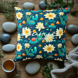 Almofada Travesseiro Floral Tranquilidade – Nome Personaliz