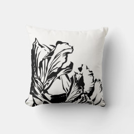 Almofada Travesseiro Foral Preto e Branco