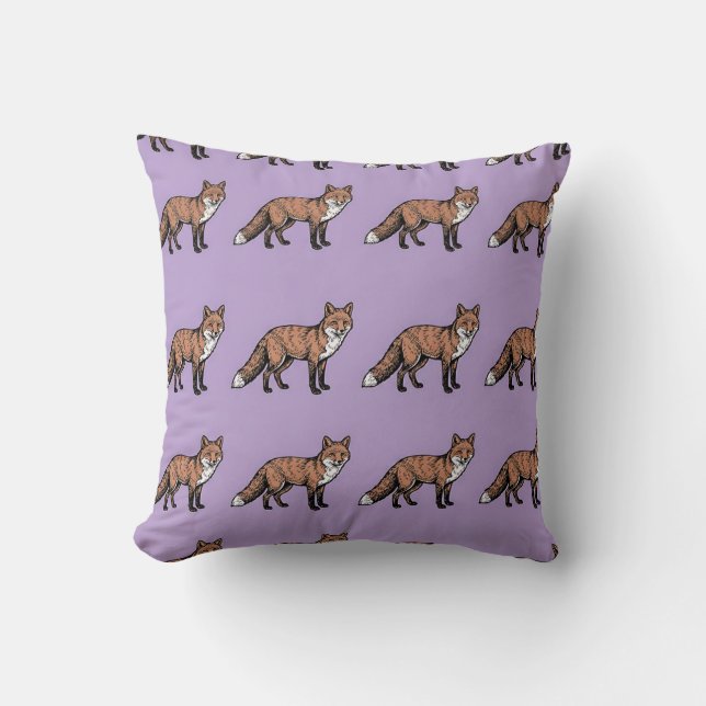 Almofada Travesseiro Fox Boho Lavanda (Frente)