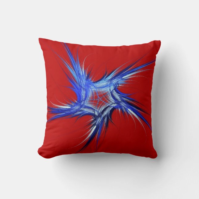 Almofada Travesseiro Fractal Patriótico Red n Blu (Frente)