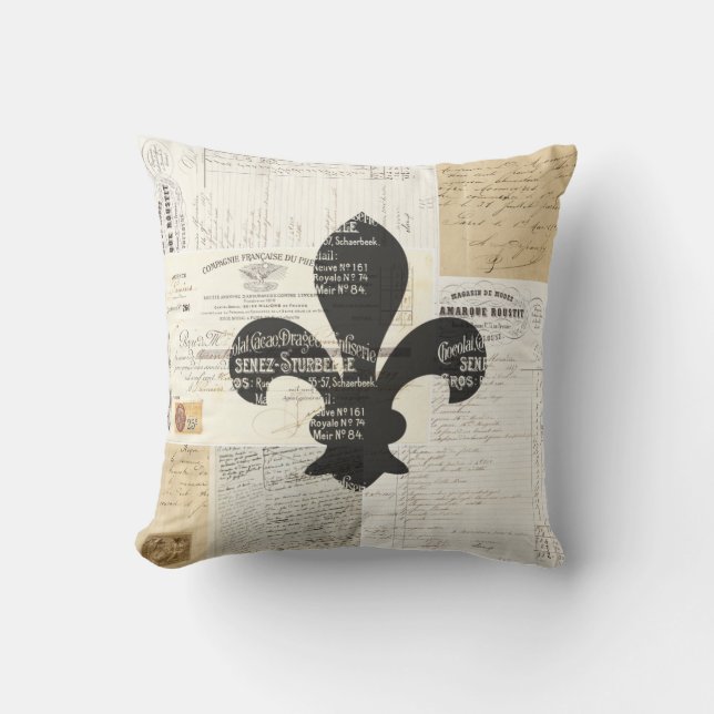 Almofada Travesseiro francês das coisas efêmeras da flor de (Frente)