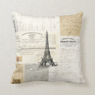 Almofada Travesseiro francês das coisas efêmeras de Paris