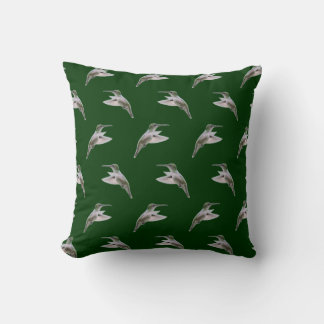 Almofada Travesseiro Frenesi de Beija-flor (Verde Escuro)