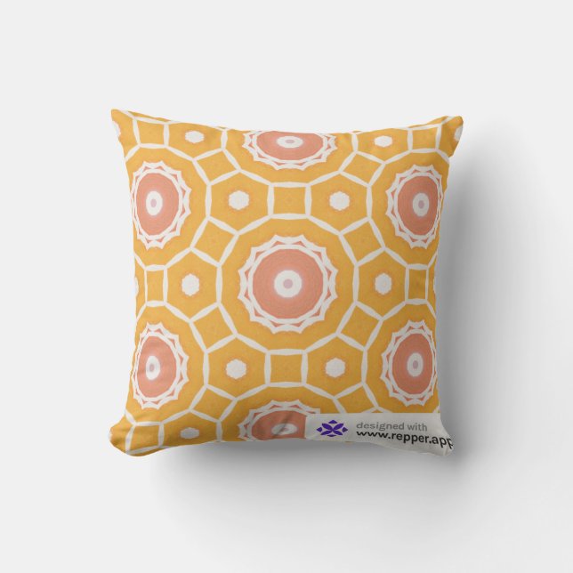Almofada Travesseiro Geométrico Laranja – Cobertor Decorati (Frente)