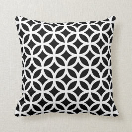 Almofada Travesseiro geométrico preto e branco decorativo