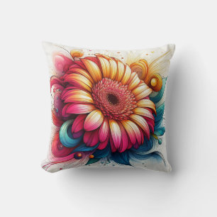 Almofada Travesseiro Gerbera Daisy para conforto inspirado 