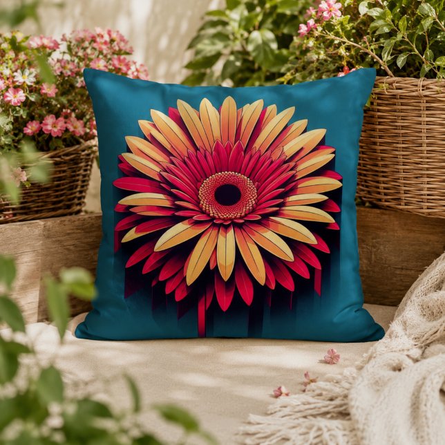 Almofada Travesseiro Gerbera Daisy para Conforto Inspirado  (Gerbera Daisy Pillow for Garden-Inspired Comfort)