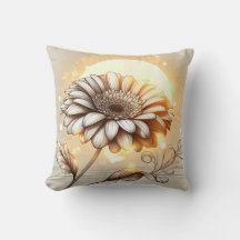 Travesseiro Gerbera Daisy para conforto inspirado 