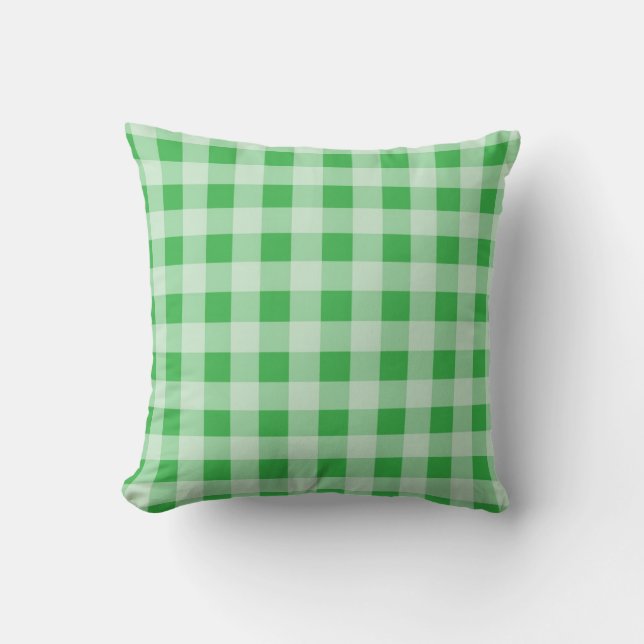 Almofada Travesseiro Gingham Verde (Frente)