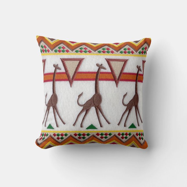 Almofada Travesseiro Girafas na África (Frente)