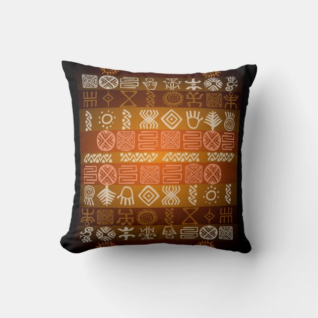 Almofada Travesseiro Gráfico de Boho Étnico de Verão (Frente)