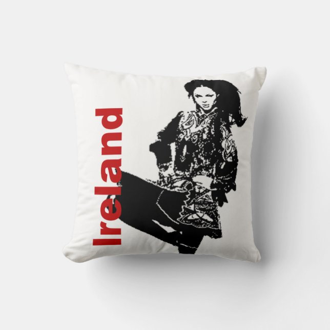 Almofada Travesseiro gráfico de Ireland (Frente)