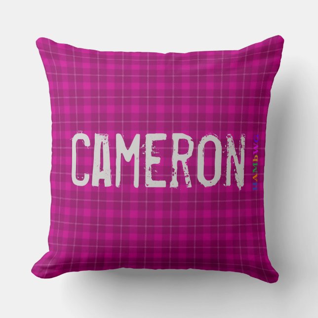 Almofada Travesseiro HAMbWG Vanity - Adicionar nome - Xadre (Frente)