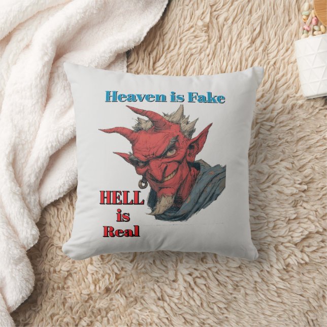 Almofada Travesseiro Hell Is Real (Cobertor)