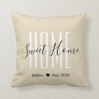Almofada Travesseiro Home doce Home conhecido personalizado