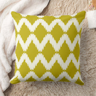 Almofada travesseiro iKat Zig Zag Chartreuse e Ivory Design