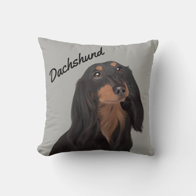 Almofada Travesseiro ilustrado Dachshund (Frente)